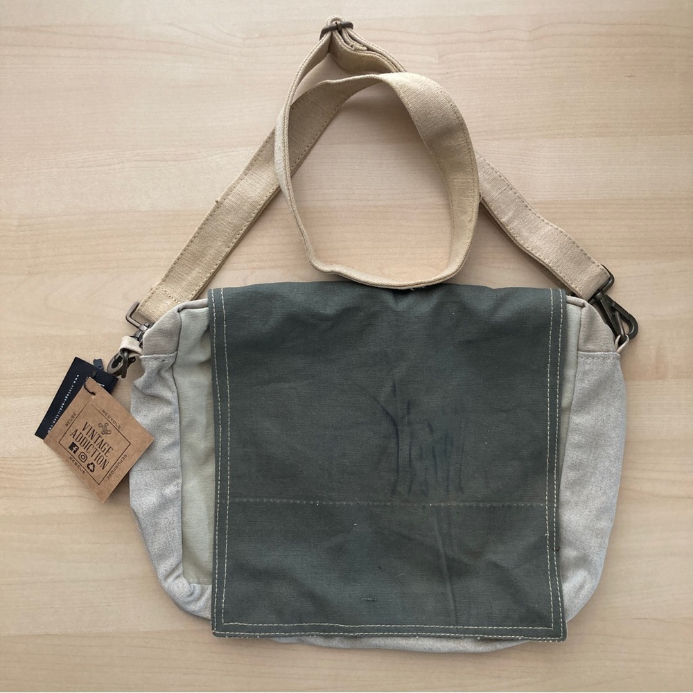 Recycled Military Tent Canvas Crossbody